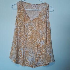 SJS White and Orange Unique Design Top M